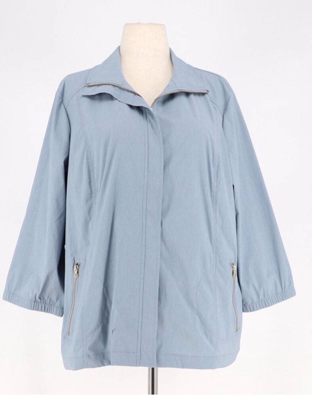 NWT CHICO'S Zenergy Utility Jacket Light Indigo Blue Size 3 (US 16/18)